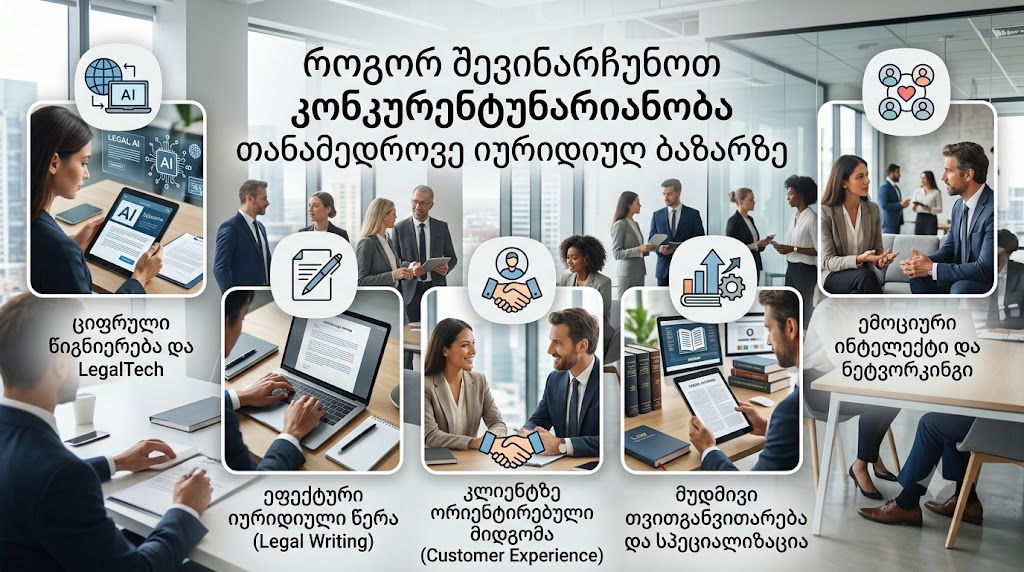 როგორ შევინარჩუნოთ კონკურენტუნარიანობა თანამედროვე იურიდიულ ბაზარზე: 5 მთავარი უნარი